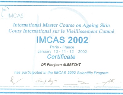 certificat imcas 2002 pierjean albrecht