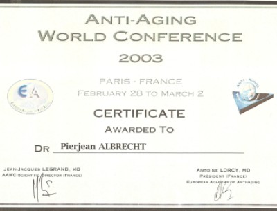 Anti-aging World Conference - Pierjean Albrecht
