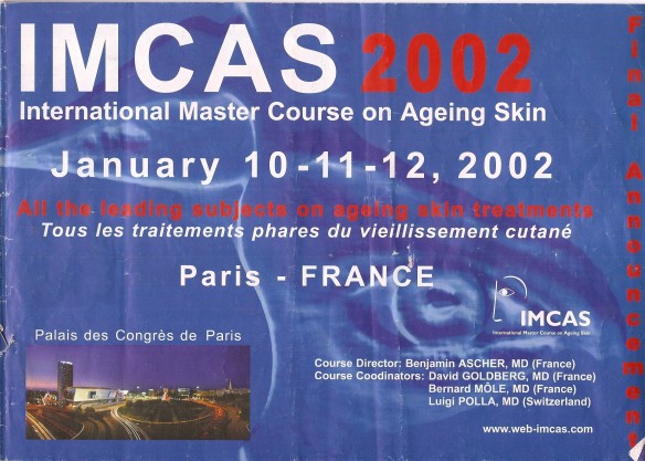 Programme IMCAS 2002 - International Master Course on Ageing Skin - pierjean albrecht