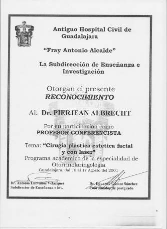 Dr. Pierjean Albrecht - Professeur Conférencier - Guadalajara - Mexique